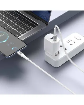 Kabl Superior SU-K152 USB-C 100W - Pleteni 1m - White 