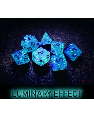 Kockice Chessex - Borealis- Light Green & gold - Role Playing 7 Dice Set