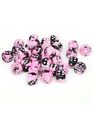 Kockice Chessex - Gemini - Black-Pink & White 12mm (36) 