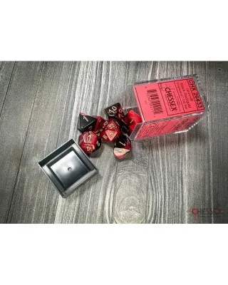 Kockice Chessex - Gemini - Polyhedral - Black-Red & Gold (7)