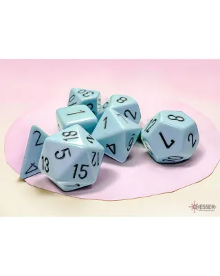 Kockice Chessex - Opaque - Polyhedral - Pastel Blue-Black (7) 