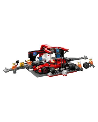 LEGO City - F1 Pit Stop And Pit Crew With Ferrari Car 