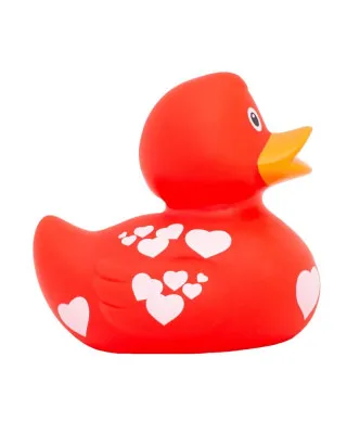Lilalu Patkica - Red Duck With White Hearts - Rubber Duck 