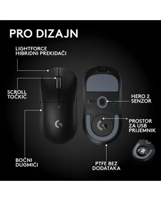 Miš Logitech G PRO X Superlight Wireless v2 SE - Black 