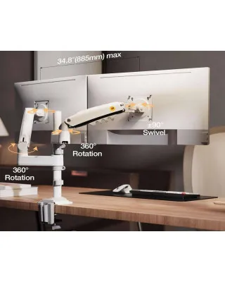 Nosač za monitor - North Bayou H180 - Beli 