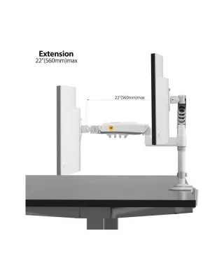 Nosač za monitor - North Bayou H180 - Beli 