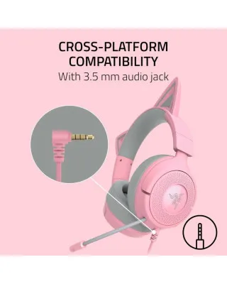 Slušalice Razer Kraken Kitty Edition V3 X - Quartz Edition 
