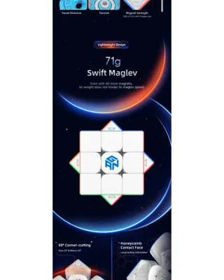 Rubikova kocka - GAN 13 Maglev - 3x3 Frosted Stickerless 