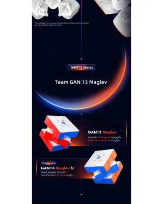 Rubikova kocka - GAN 13 Maglev - 3x3 Frosted Stickerless 