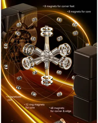 Rubikova kocka - GAN 15 Maglev - 3x3 UV Stickerless 