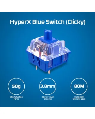 Tastatura HyperX Alloy Origins PBT - Blue Clicky 