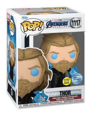 Bobble Figure Marvel - Avengers Endgame POP! Thor with Thunder - Glows in the Dark - Special Edition 