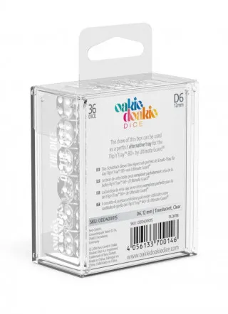 Kockice Oakie Doakie Dice D6 12 mm Translucent - Clear (36) 