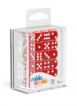 Kockice Oakie Doakie Dice D6 Dice 12 mm Solid - Red (36) 