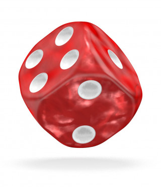 Kockice Oakie Doakie Dice D6 16 mm Marble - Red (12) 