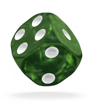 Kockice Oakie Doakie Dice D6 16 mm Marble - Green (12) 