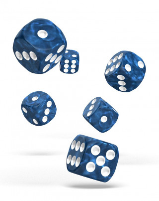 Kockice Oakie Doakie Dice D6 16 mm Marble - Blue (12) 