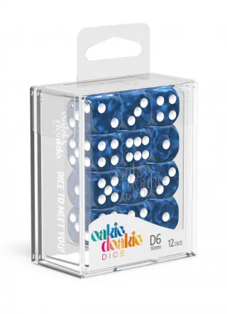 Kockice Oakie Doakie Dice D6 16 mm Marble - Blue (12) 
