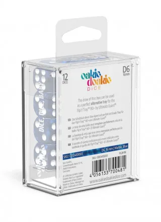 Kockice Oakie Doakie Dice D6 16 mm Marble - Blue (12) 