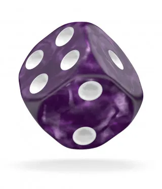 Kockice Oakie Doakie Dice D6 16 mm Marble - Purple (12) 