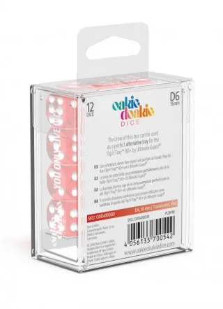 Kockice Oakie Doakie Dice D6 16 mm Translucent - Red (12) 
