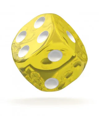 Kockice Oakie Doakie Dice D6 16 mm Translucent - Yellow (12) 