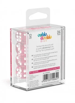 Kockice Oakie Doakie Dice D6 16 mm Speckled - Pink (12) 