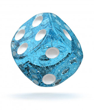 Kockice Oakie Doakie Dice D6 16 mm Speckled - Light Blue (12) 