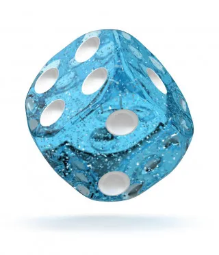 Kockice Oakie Doakie Dice D6 16 mm Speckled - Light Blue (12) 