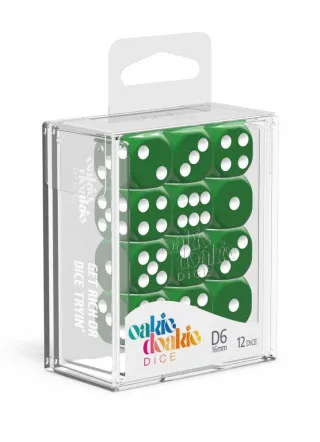 Kockice Oakie Doakie Dice D6 16 mm Solid - Green (12) 