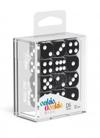 Kockice Oakie Doakie Dice D6 16 mm Solid - Black (12) 