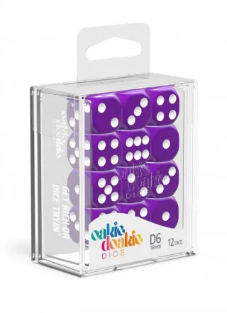 Kockice Oakie Doakie Dice D6 16 mm Solid - Purple (12) 