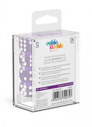 Kockice Oakie Doakie Dice D6 16 mm Solid - Purple (12) 