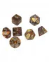 Kockice Chessex - Lustrous - Mini Polyhedral - Gold & Silver (7) 