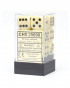 Kockice Chessex - Opaque - Ivory & Black - Dice Block 16mm (12) 