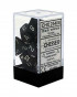 Kockice Chessex - Opaque - Polyhedral - Black & White (7) 