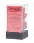 Kockice Chessex - Opaque - Polyhedral - Red & White (7) 