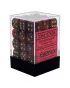 Kockice Chessex - Vortex - Burgundy & Gold - Dice Block 12mm (36) 