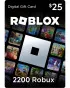 Roblox Gift Card $25 / 2200 Robux  - Digital Code 