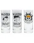 Set od 3 čaše AbyStyle - One Piece - Wanted - Luffy, Zoro and Skull 