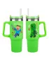 Termos šolja Paladone Minecraft - Steve and Creeper - Green Travel Mug 