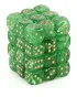 Kockice Chessex - Borealis - Luminary - Light Green & Gold - Dice Block (36) 