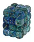 Kockice Chessex - Nebula - Luminary - Oceanic & Gold 12mm (36) 