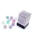 Kockice Chessex - Nebula - Luminary - Wisteria & White 12mm (36) 