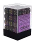 Kockice Chessex - Gemini - Black-Purple & Gold12mm (36) 