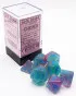 Kockice Chessex - Gemini - Polyhedral - Gel Green-Pink & Blue (7) 