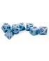 Kockice Chessex - Opaque - Polyhedral - Pastel Blue-Black (7) 