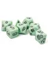 Kockice Chessex - Opaque - Polyhedral - Pastel Green-Black (7) 