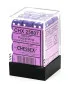 Kockice Chessex - Opaque - Purple & White - Dice Block (36) 12mm 