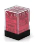 Kockice Chessex - Translucent - Red & White - Dice Block 12mm (36) 
